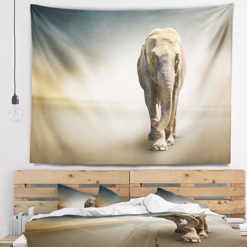 Tapisserie Smart Elephant, H 50 po x l 60 po