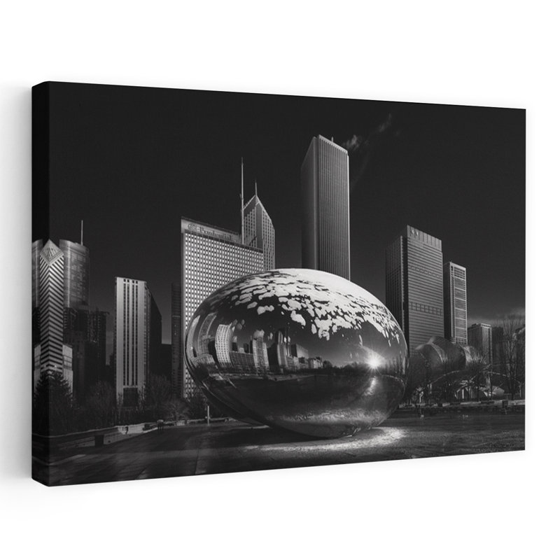 «Millenium Abstract Contemporary City Architecture», art mural, H 40 po x l 60 po