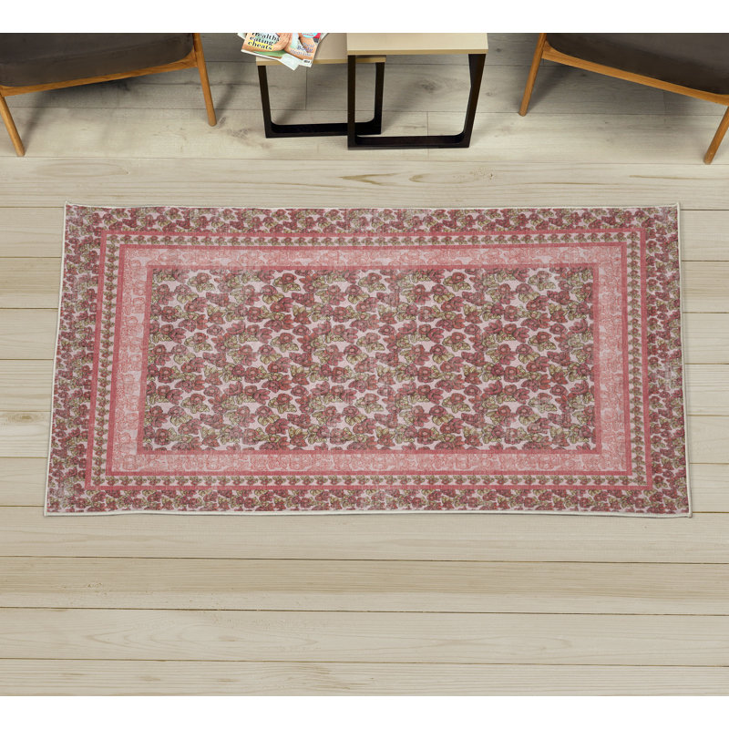 Tapis décoratif à longues fibres en fibre de polyester Jeptha, Rectangle 2 pi 3 po x 3 pi 9 po