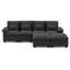 Canapé modulaire en chenille de 116 po en U avec repose-pieds double 116 po-132835671