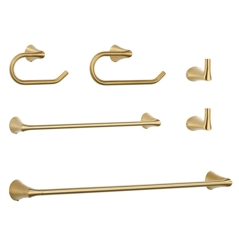 6-Piece Bath Hardware Set, Gold