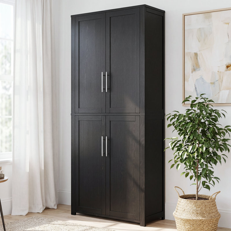 Armoire de rangement 4 portes Glory, Jaune