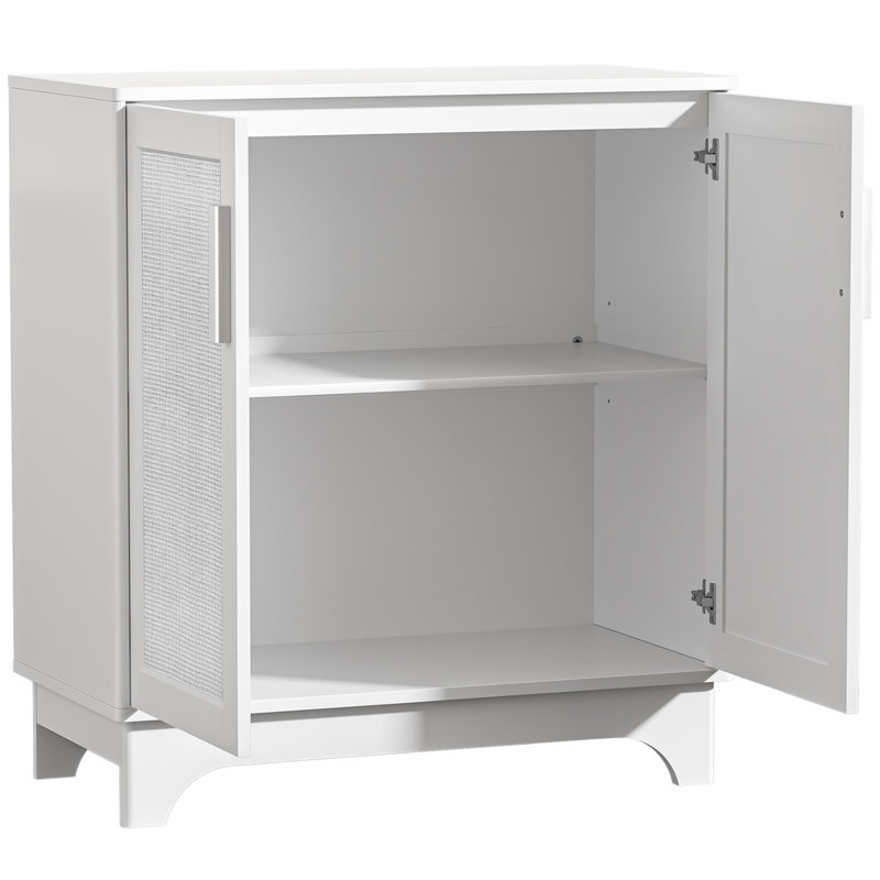 Byblos Accent Cabinet Rattan Storage Cabinet, White