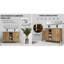 Meuble-lavabo double autoportant 47,6 po avec plateau en résine Ilisa