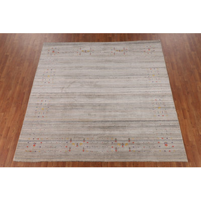Earth Tone Gabbeh Square Area Rug 8x8