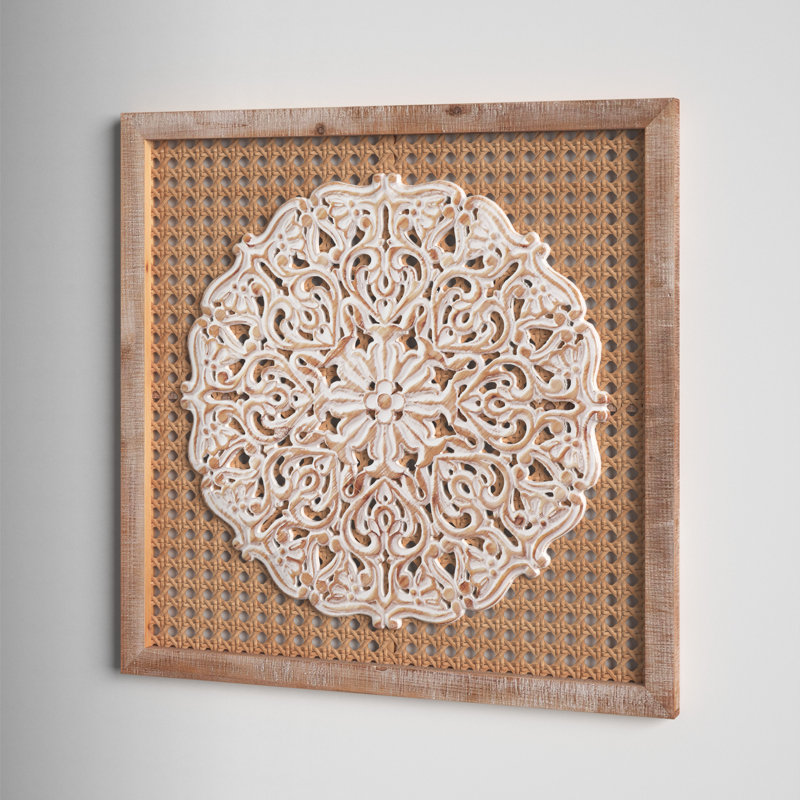 Aryam Boho Plants & Flowers Wall Decor on Solid Wood