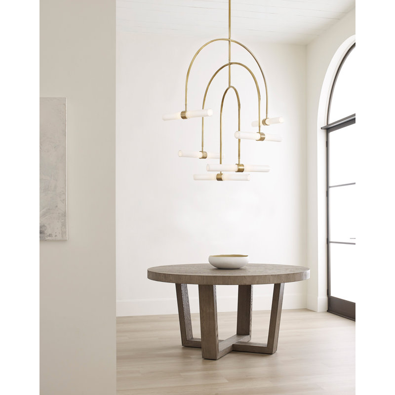 Calumn 6 - Light LED Chandelier, Nightshade Black