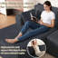 Canapé en forme de U de Boneless de 124 po, canapé modulaire moderne en forme de U, canapé-lit en velours côtelé à assise profonde pour le salon, aucun assemblage requis-366112259