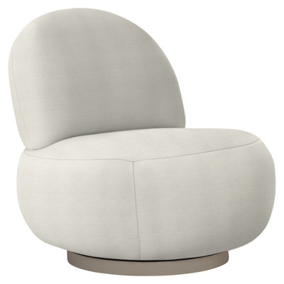 Lulu Upholstered Swivel Slipper Chair