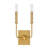 Treyvion Metal Candle Wall Light in Brass-1179606908