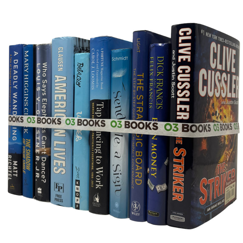 Livres décoratifs bleus