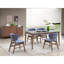 De 2 chaises d'appoint bleues pour la salle à manger - eau, égratignure, huile, style moderne Mid-Century, confortable, finition bois noyer 2 pièces-121093897