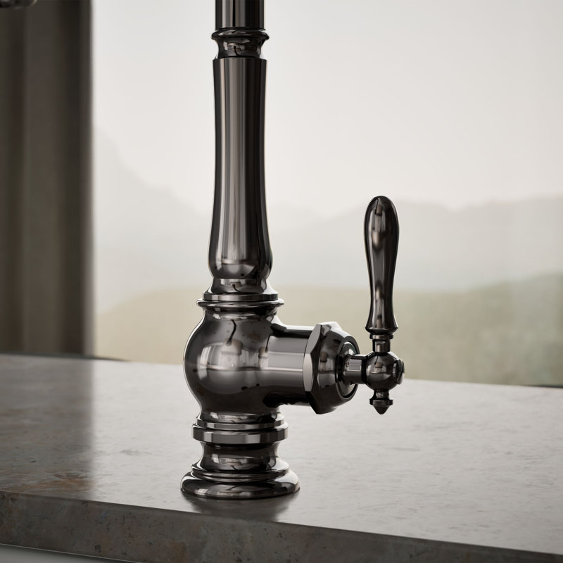 Artifacts® Pull Down Single Handle Kitchen Faucet, Vibrant Titanium
