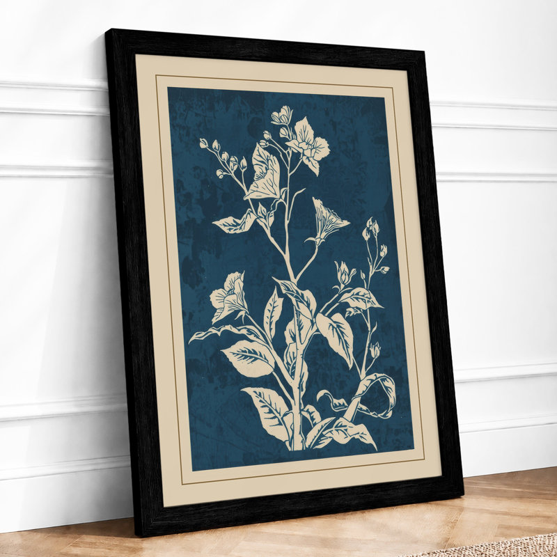 Study in Cream Botanical - Framed Print, Black, A3 - 42.0 x 29.7 cm