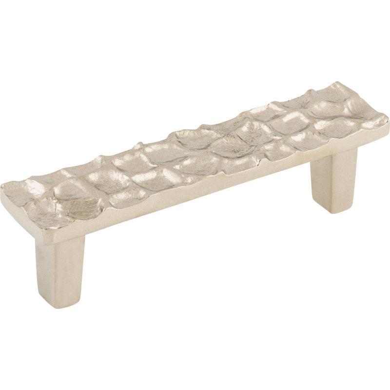 Cobblestone 3 3/4" Center to Center Bar Pull, Polished Nickel