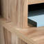 Rangement en bois d'ingénierie brun pour bureau avec ambiance côtière, attaché à une bibliothèque à 2 tablettes ou à un classeur latéral, pour y ranger des notes autocollantes et autres morceaux