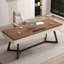 Bureau d'écriture avec tiroirs brun noisette + blanc beige + bois manufacturé rectangulaire noir-1848403661