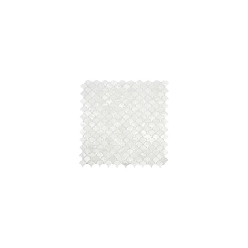 Carreau de coquille de perle blanc