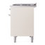 Cuisinière ILVE Nostalgie II Series 48 po à double combustible avec 8 brûleurs scellés et plaque de cuisson (propane liquide, porte pleine)-812063137-812063163