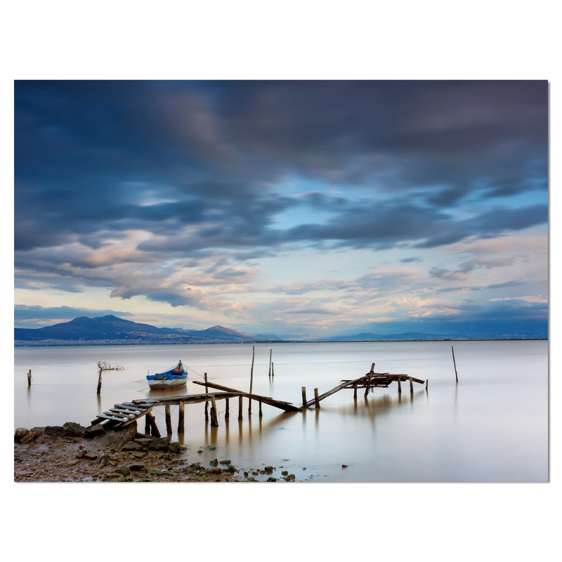 «Magic Sunrise and Wooden Pier», photographie, H 30 po x l 40 po x P 1,5 po, Toile tendue