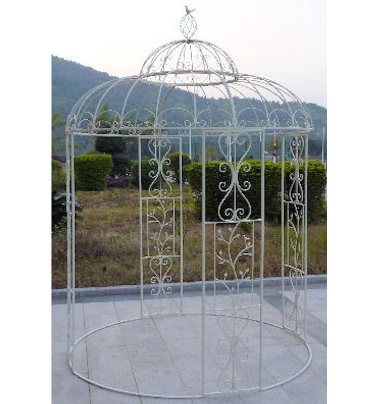 Hennessey 213cm W x 213cm D Iron Arbour in Cream