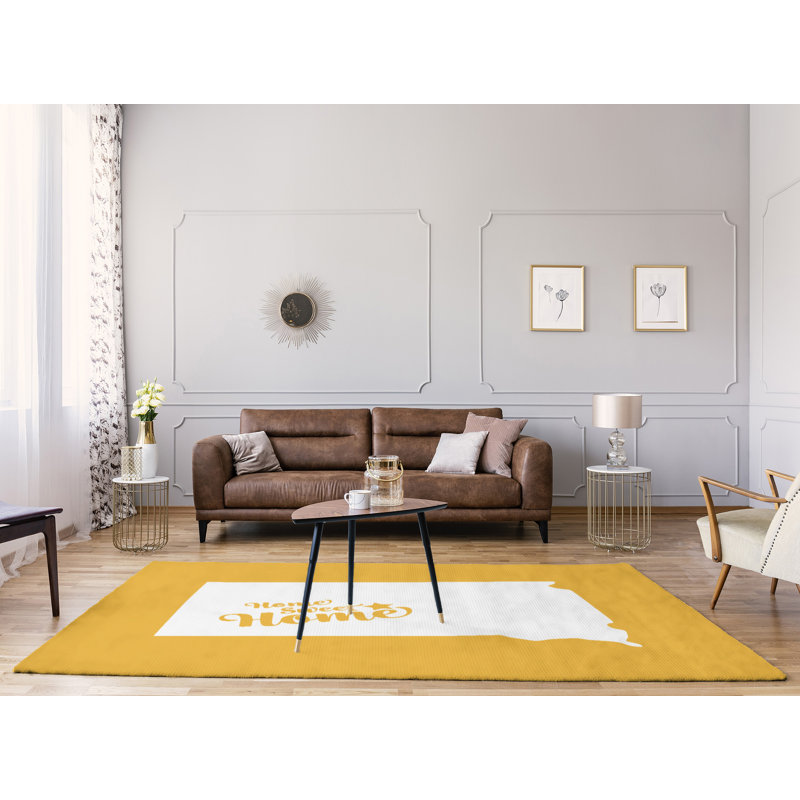 Tapis de pierre polyester pour la maison, Rectangle 8 pi x 10 pi