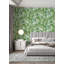 Murale verte feuille de palmier tropical