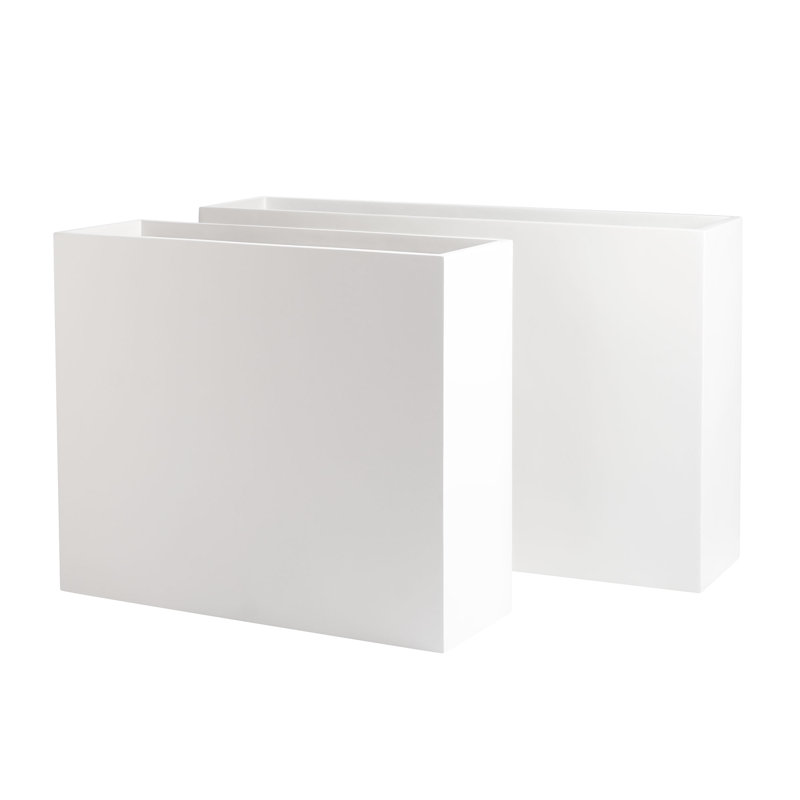 Connoisseur Handmade White Fiberglass Planter Box