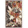 Tapis floral brun foncé Gordon