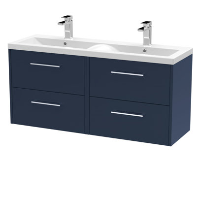 Juno 1205mm Double Bathroom Vanity with Drop In Vitreous China Basin