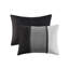 Ensemble de literie 7 pièces en faux suède noir pour très grand lit, édredon décoratif de taille coussin confortable, noir, fer à vapeur fin, jupe de lit