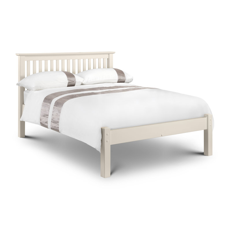 Scoggins Bed, Kingsize (5'), Mattress not Included, Stone White