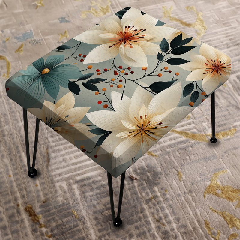 Repose-pieds antique ivoire Romance Bliss