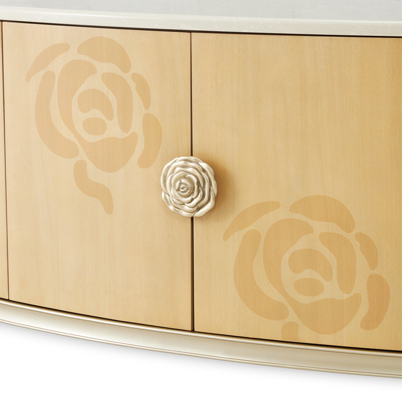 Camellia Field Caramel 72 in. W Solid Wood Sideboard
