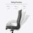 Genuine Leather Office Chair with Aluminum Frame and Base, Swivel Conference Room Chair-1225760889
