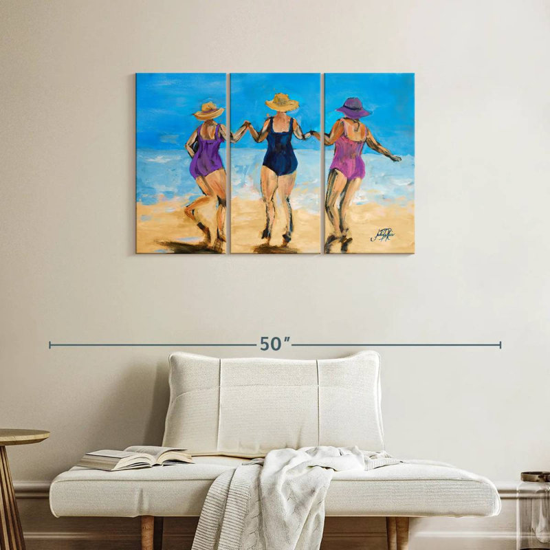 Leisha Ladies On The Beach II, 24" H x 38" W