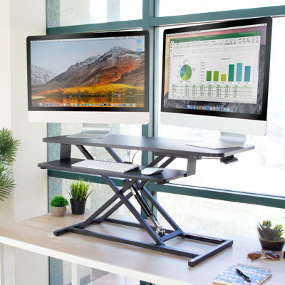 Adjustable Height Foldable Plastic / Acrylic Steel Standing Desk Converter