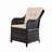 Emilie Wicker Patio Dining Armchair With Cushions