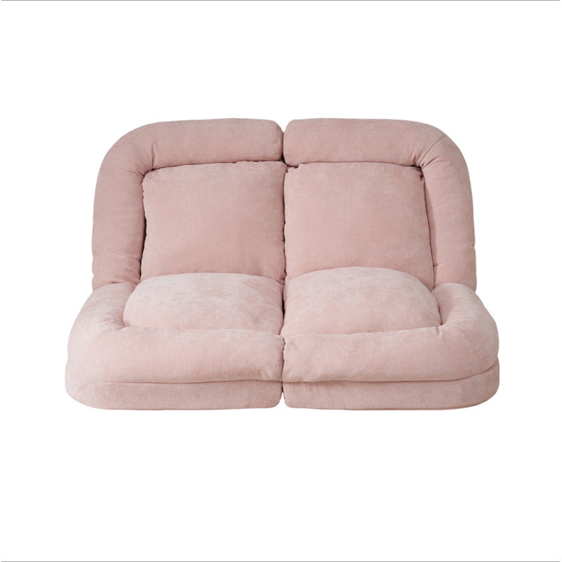 Canapé-lit double convertible pliable, rose, Coton rose