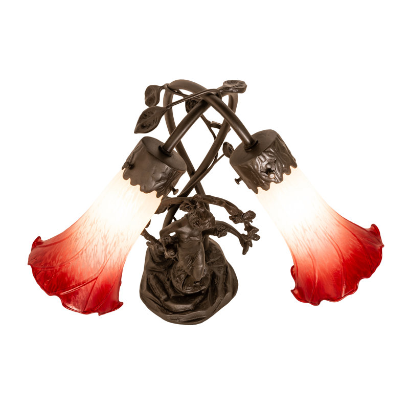 Diop Table Lamp, Red/White