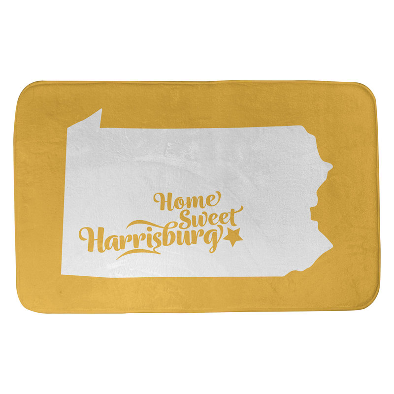 Tapis pour salle de bain harrisburg pennsylvanie, l 21 po x L 34 po, Jaune