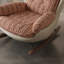 Snowflake velvet and down rocking chair