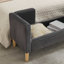 Banc de rangement rembourré à dessus rabattable avec coussins-1180131733