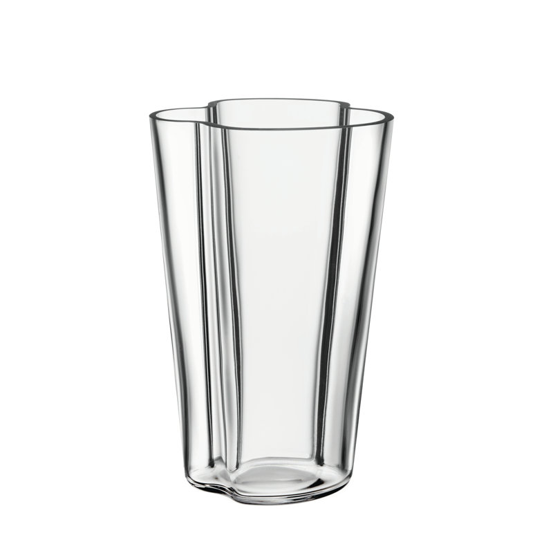 Aalto Inspired 8.66" Wavy Glass Bouquet Vase