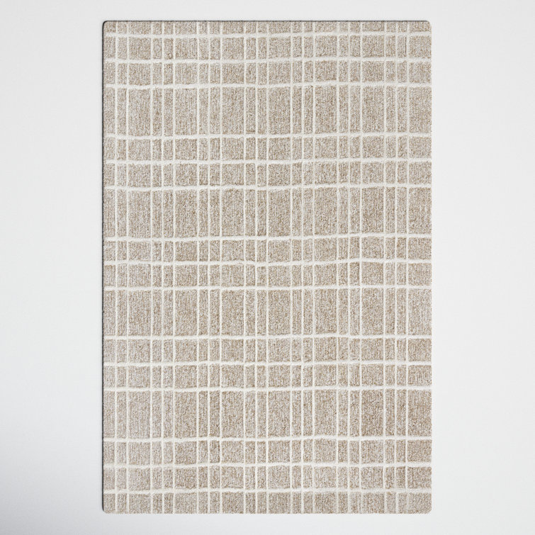Alec Plaid Handmade Tufted Wool Brown Area Rug