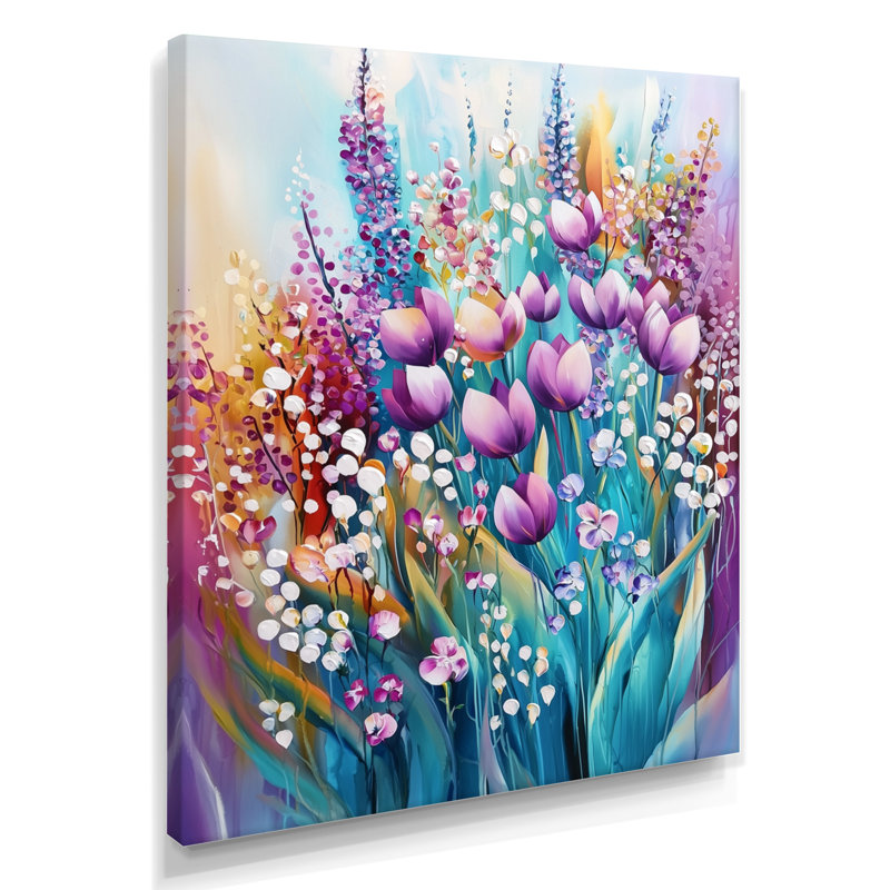 Lim - art mural floral, Toile tendue, Ne s’applique pas, H 20 po x l 12 po