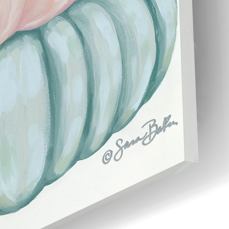 «Floral Pumpkins» par Sara Baker, art mural en verre acrylique, H 24 po x l 12 po