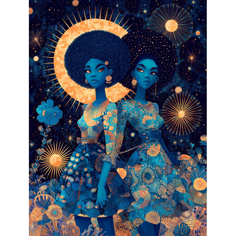 «Celestial Garden», art mural sur toile tendue, L 24 po x H 36 po x P 1,5 po