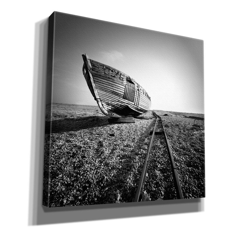 «Ship Wreck II» par Nina Paponcek, art mural sur toile, H 12 po x l 12 po