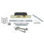 Crystal Parlor Interior Mortise Door Lever with New York Long Plate-1705136492